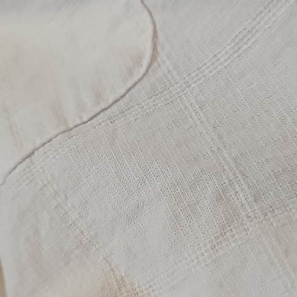 Arrow 100% Cotton White Button Up Textured Mens Shirt Size L - Picture 4 of 5